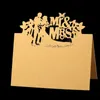 50/100pcs Braut und Bräutigam MRMRS Laser Cut Table Name Place Karten Spitzen Name Meldung Karten Hochzeits Geburtstagsfeier Gunst