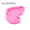 Brillez à l'intérieur de la forme du pied silicone pour résine époxy artisanat bricolage de couverture de clés de trousseau bijoux pendentif dy0461