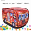 Toys Tents Childrens Car tente House Fire Tamin intérieur et gibier extérieur avec des jouets de toit ouvrant L410