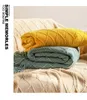 Bubble Kuss Quaste Design Swaddle Wrap Decken Superweich warm gestrickte Decke Home Dicker Decke gelbe Anti-Pill-Mode