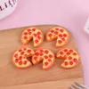 5pcs / set 1:12 Dollhouse Miniature Food Mini Pizza Fruit Pizza Modle Toys Snacks Kitchen Fitend Play Doll House Accessoires