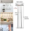 27cm 10.6inch One Row Silver Stemware Rack Wire Hang Holder Under Cabinet Wine Glass Rack Gold Single Row Bronze Bar Accessories