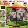 300x300x230cm Umbrella Cover Mosquito Netting Screen For Patio Table Umbrella Garden Deck Furniture Zippered Mesh Enclosure Cove