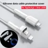 UPGRATED USB -kabelbeveiligingshuls voor Apple iPhone 13 12 11Pro XR Laadsnoer Winder Type C Micro Android Cable Case Cover