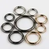 5Pcs Zinc Alloy Plated Gate Spring O-Ring Buckles Clips Carabiner Purses Handbags Round Push Trigger Snap Hooks Carabiner