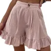Solid Color Chic Loose Fit Summer Short Pants S to 2XL Casual Shorts Pleated for Home