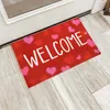 カーペットを歓迎するバレンタインのカーペット玄関マットリビング装飾日の部屋のルームバスルーム製品豪華な加熱スロー