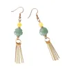 Boucles d'oreilles en peluche 1 paire paire paire longue personnalité rétro personnalité accroche hanfu cheongsam décor accessoires bijoux femmes fille fille cadeau d'anniversaire cadeau