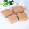 5st Liten Kraft Paper Box, brun kartong handgjorda tvållåda, presentförpackningar för hantverk, svart förpackningslåda