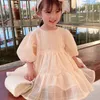 Robes de fille Baby Girls Hobe 2024 Fashion d'été Elegant Princess pour la fête d'anniversaire Gift Enfants Vêtements 2 3 4 5 6 ans