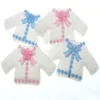 24 pezzi in tessuto fatto a mano Cardigan Applique per baby shower Battesimo Genere rivelare decorazioni per abbellimenti per le parti