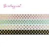 BRISTLEGRASS 2 5 10 Yard 5/8" 15mm Gold Love Heart Foil Print Fold Over Elastics FOE Spandex Bands Hair Tie Headband Sewing Trim