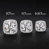 Swarovski 0,5ct 1ct 2CT Diamentowe kolczyki 925 Srebrne Bling Bling Moissanite Kolczyki Biżuteria dla mężczyzn Kobiety Nice Gift 585