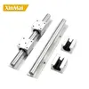 2PCS SBR16 16 mm rail linéaire Toute longueur Support Round Guide Rail + 4pcs SBR16UU Bloc de diapositive pour CNC