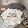 T-shirts 2023 Cartoon Baby T-shirts Korea estilo criança infantil camisetas de impressão de manga curta para meninos meninas 240410
