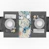 Nautical Style Seahorse Marine Life Modern Table Runner For Wedding Party Chirstmas Floral Tablecloth Home Decoration