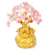 Dekorative Objekte Figuren bringen Geburtstag Shui Geld Geschenk Mini Bonsai Luck Tree Style Feng Home Crystal Wealth213o