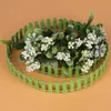 100*5cm miniatura de madeira pequena esgrima Diy Fairy Garden Micro Dollouse Gates Decoração Ornamento Branco/Café/Rosa/Blue Colors