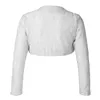 Kinder lange Ärmel Blumenspitzen Bolero Jacke Achselzucken Brautumhang Hochzeit Gloaks Schal -Strickjacke Oberbekleidung Schichten Blumenmädchen Kleidung