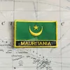 Mauritania National Flag Badges Patchs de broderie de brassard et épingle à revers un ensemble d'accessoires en tissu