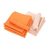 6PCS Cloth Serwetki 48*48 cm kwadrat czysty kolor poliestr pomarańczowy/szampański stół stół dekoracje weselne dom/hotel