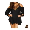 Vêtements de sommeil pour femmes entier y grand taille de nuit plus femmes lingerie gros code sous-vêtements princesse highgrade lingerie8789971 drop de dhjzl