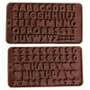 シリコンチョコレート型26レター番号チョコレートベーキングツールノンスティックシリコンケーキ型ゼリーとキャンディー型3D金型DIY