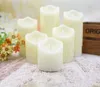 Battery operated Flickering Pillar illuminate LED Candle Light Paraffin Drip tear Wax Wave shaped Moving wick Table Decoration