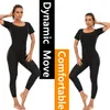 بدلة ساونا Velssut لـ Woemen فقدان الوزن ، Top T Shirtming Leggings مع Trainer Pant Pant Sweat مجموعة مشكل للجسم الرياضة