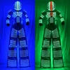 Traje Led Robot Costume Led Clothes Stilts Walker Costume Led Suit Costume Hjälm Laserhandskar CO2 Gun Jet Machine