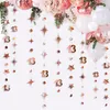 13 pieds Rose Gold Girls 13th Birthday Decorations Numéro 13 Circle Dots Twinkle Star Garlands Carthning pour 13 ans décor de fête
