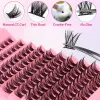 120pcs Cluster Lashes Natural Look Wispy Individual Lashes D Curl Eyelash Extensions Fluffy Cluster Lashes