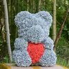 25 cm PE Love Rose Rose Bear Artificial Rose Wedding Bear Dolls romantyczne walentynki Toy301r