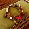 Bouton de pêche papillon avec fil tricoté, collier d'hiver d'automne, accessoires de collier neuf et élégant