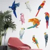 Hand-painted style Birds Wall Stickers Parrot Decal for Kids Nursery Bedroom Living Room Decor Art Removable Murals Wall Posters