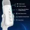Microphones Professional White USB Condenser Microphone Studio Recording Mic för PC Mobile Spel Streaming Podcast Vocals YouTubeq