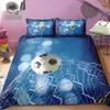 Bomcom 3D Digital Printing Football Bedding Set Soccer Ball в целостном одеяло.