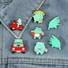 Frog -Serie Brosche süße Anime -Filme Spiele Harte Emaille Pins Sammeln Sie Metal Cartoon Brosche Rucksack Hat Bag Kragen Lampelabzeichen
