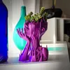 Recipiente de resina de vaso de flores suculentas de planta derretida com orifícios de drenagem Figura Figura Decoração de jardim Ornamento de mesa 240327