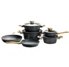 Maifan Stone Nonsplick Pan Set Set San Milk Soup Soup Pot.