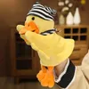 Plüschpuppen 28 cm niedliche Papageiente Ente Tier Plüsch Handpuppenkinder weiche Spielzeug Duck -Form -Geschichte, die vorgibt, mit Puppen Kindergeschenken zu spielen J240410