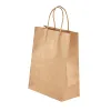 1/10pcs Kraft Paper Bag with Handles Solid Color Gift Packing Bags for Store Clothes Wedding Christmas Party Supplies Handbags