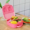 Servis barns bento lunchlåda med fack stor kapacitet celldesignstudent för utomhus campingskola picknickpark