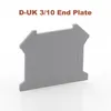 5/10pcs D-UK3/10 Terminaller Uç Plaka Din Demiryolu Vidalı Tip Terminal Blokları UK-3N UK-5N UK-UK-6N UK-10N BAFFLE Ayırıcı Ara Kapak