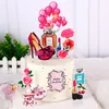 13PCS Makeup Tort Birthday Toppers Seksowne wysokie obcasy Butelka Butelka Weddna babeczka Gilrs Birthday Party Cake Dekoracje