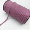 5yards/Lot 6mm Metallic Color High Elastic Sewing Elastic Band Fiat Rubber Band Waist Band Stretch Rope Elastic Ribbon