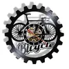 Bicycle Color Changing Wall Light Bike Laser Cut Vinyl Longplay Record Watch Clock Gear Vintage 12"Hanging Decor