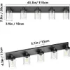 AIPSUN 무광택 검은 욕실 세면대 조명기구 5 조명 명확한 유리 그늘이있는 거울 위에 산업 조명 조명 - 욕실 조명을위한 현대 벽 스콘