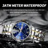 Wristwatches BINBOND Men Watch Stainless Steel Top Quailty Luxury Push Button Hidden Clasp Waterproof Luminous Date Week Sport Wrist Watches