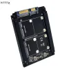 Tarjetas Dual MSATA a adaptador SATA MSATA a 2.5 SATA 3.0 6GBPS Convertidor Controlador Indicador LED LED MSATA SSD a 2.5 '' SATA 3 Errisor